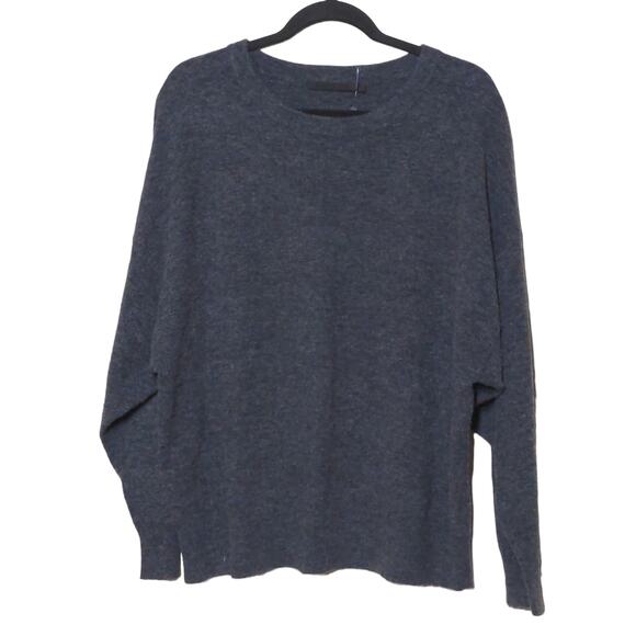 Jenni Kayne Charcoal Gray Marina Pullover Sweater Merino Wool Cashmere Blend - M - Picture 1 of 9